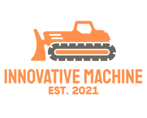 Machine - Modern Bulldozer Machine logo design