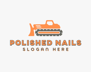 Modern Bulldozer Machine logo design