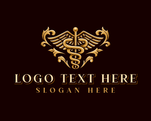 Laboratoty - Medical Caduceus Wings logo design