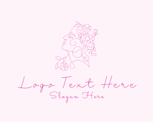 Skin Care - Woman Flower Spa logo design