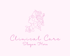 Woman Flower Spa logo design