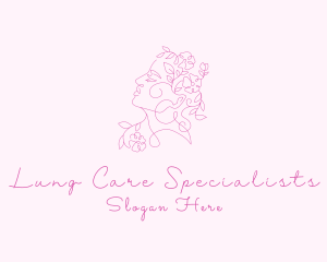 Woman Flower Spa logo design