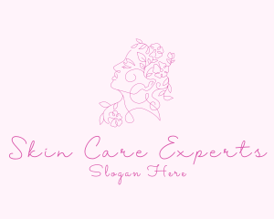 Woman Flower Spa logo design