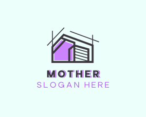 Developer - Residential Home Blueprint logo design