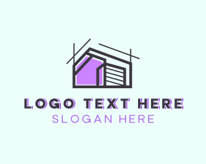 Engineering - Residential Home Blueprint logo design