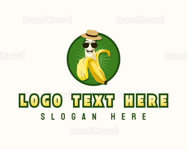 Banana Peel Fruit Logo