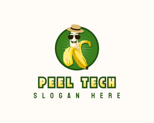 Banana Peel Fruit logo design