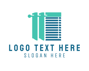 Louver - Window Blinds Jalousie logo design