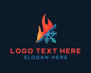 Snowflake - Fire Snow Ventilation logo design