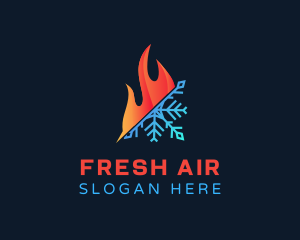 Fire Snow Ventilation logo design