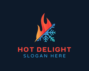 Fire Snow Ventilation logo design