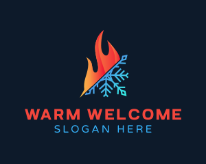 Fire Snow Ventilation logo design