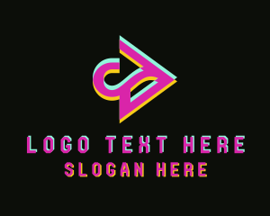 Glitch - Media Video Player logo design
