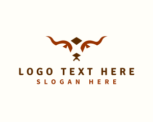 Ranch - Longhorn Bull Ranch logo design