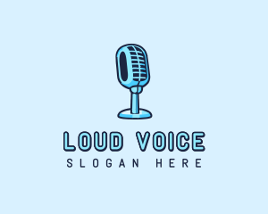 Podcast Studio Microphone logo design