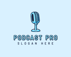 Podcaster - Podcast Studio Microphone logo design