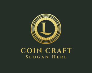 Coin - Gold Coin Letter L logo design