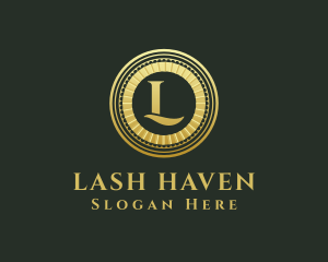 Gold Luxury Coin  logo design