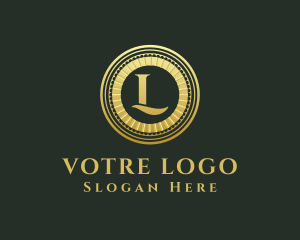 Stock - Gold Coin Letter L logo design