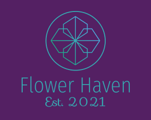 Minimalist Petal Flower  logo design