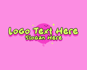 Bubblegum - Cute Retro Smile logo design