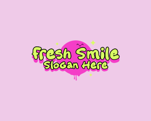 Cute Retro Smile logo design