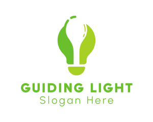 Green Spoon Bulb logo design