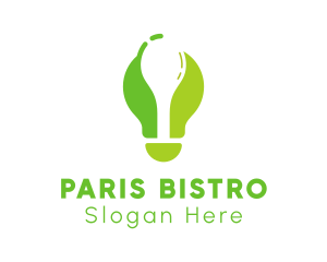 Green Spoon Bulb logo design