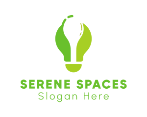 Green Spoon Bulb logo design