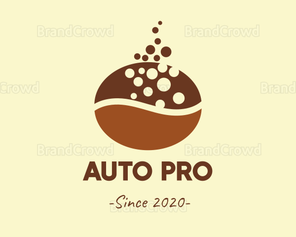 Brown Coffee Bean Logo