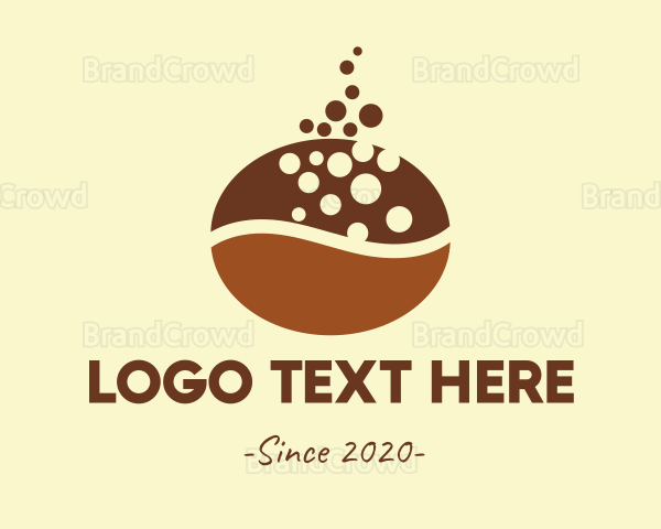 Brown Coffee Bean Logo