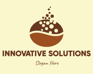 Brown Coffee Bean  Logo