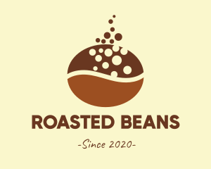 Roasted - Brown Coffee Bean logo design