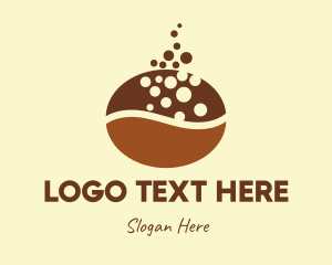 Brown Coffee Bean  Logo