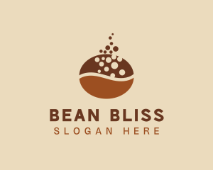 Brown Coffee Bean  logo design