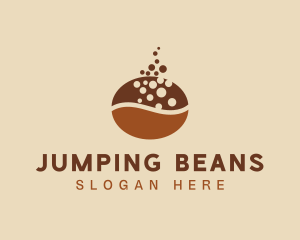 Brown Coffee Bean  logo design