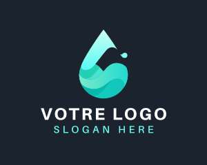 Liquid Droplet Water Logo