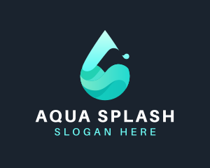 Liquid Droplet Water logo design