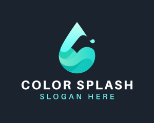 Liquid Droplet Water logo design