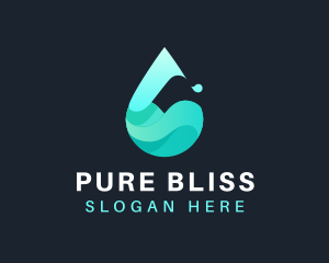 Liquid Droplet Water logo design