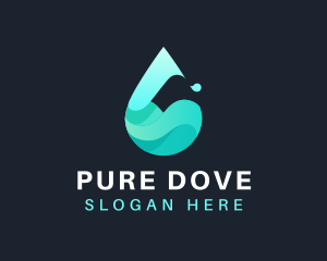 Liquid Droplet Water logo design