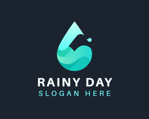 Liquid Droplet Water logo design