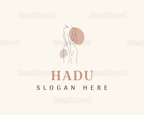 Nude Woman Beautician Massage Logo