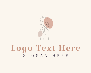 Girl - Nude Woman Beautician Massage logo design