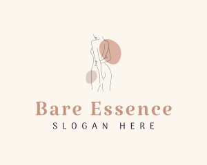 Nude Woman Beautician Massage logo design