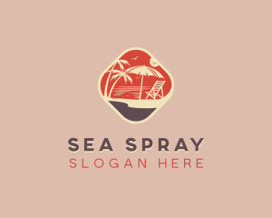 Beach Travel Vacation logo design