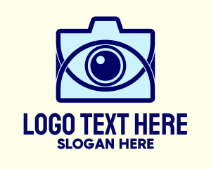 Optometrist - Blue Camera Eye logo design