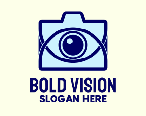 Blue Camera Eye logo design