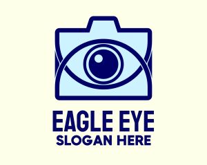 Blue Camera Eye logo design