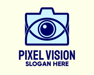 Blue Camera Eye logo design